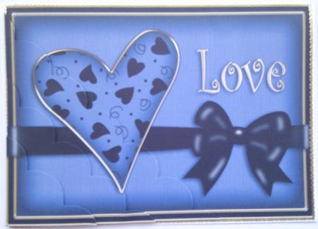 A5 Love Heart Scallop Corner Side Stacker by Hayley Griffiths