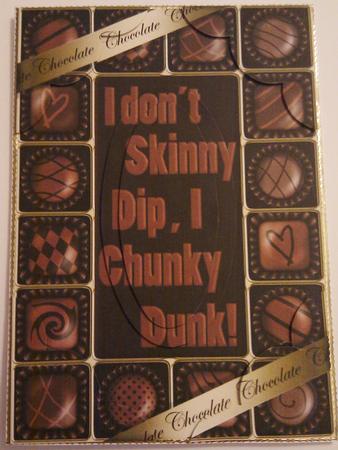 A5 Chocolate Greetings Scallop Corners N Pyramage by Hayley Griffiths