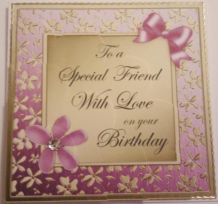 Floral Elegance Friend Birthday Shell Edged Stacker by Hayley Griffiths