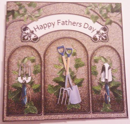 Gardening Fathers Day Wavy Corner Side Stacker Topper by Hayley Griffiths