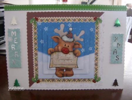 Rudolph Card Front & Pyramage by Hayley Griffiths
