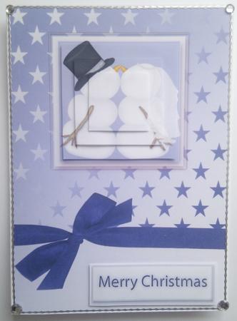 Kissing Snowmen Christmas Card by Hayley Griffiths