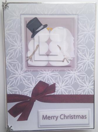 Kissing Snowmen Christmas Card by Hayley Griffiths