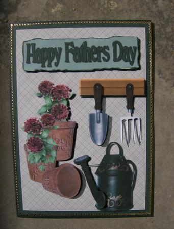 Fathers Day Decoupage Quick Card Front by Hayley Griffiths