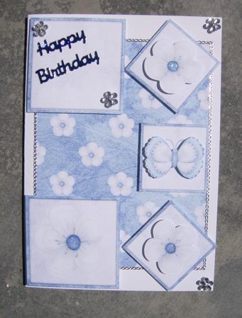 Blue Flutterby Blossoms Toppers by Hayley Griffiths
