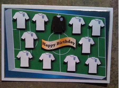 Fathers Day or Birthday for England Football Fan 3D by Hayley Griffiths