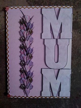 Mum Shaped Decoupage Quick Card by Hayley Griffiths