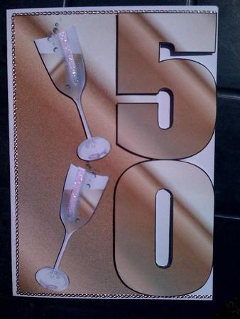 50 Shaped Decoupage Quick Card Front by Hayley Griffiths