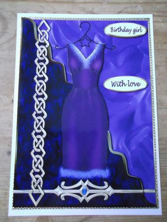 Elegance on Blue Satin by Hayley Griffiths