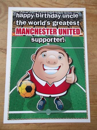 Manchester United Football Club Happy Birthday Uncle by Hayley Griffiths