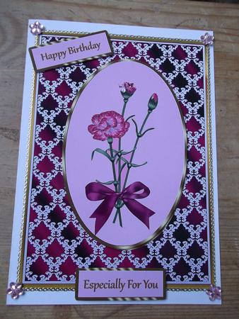 Carnation Topper Card Front by Hayley Griffiths