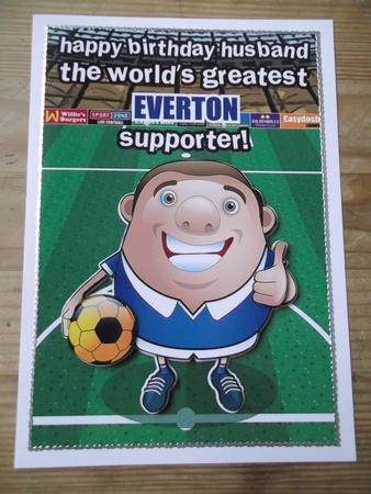 Everton Football Club Happy Birthday Husband by Hayley Griffiths