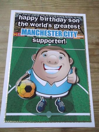 Manchester City Football Club Happy Birthday Son by Hayley Griffiths