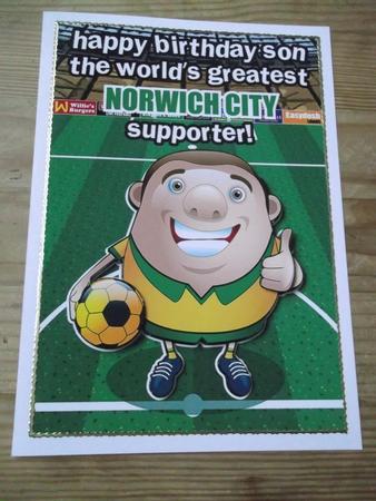 Norwich City Football Club Happy Birthday Son by Hayley Griffiths