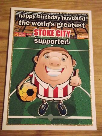 Stoke City Football Club Happy Birthday Husband by Hayley Griffiths