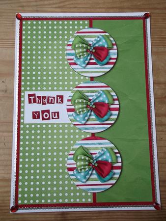 Green Polka - Thank You Card by Hayley Griffiths