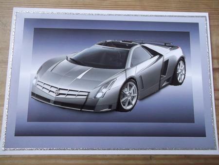 Sports Car Cein Decoupage by Hayley Griffiths