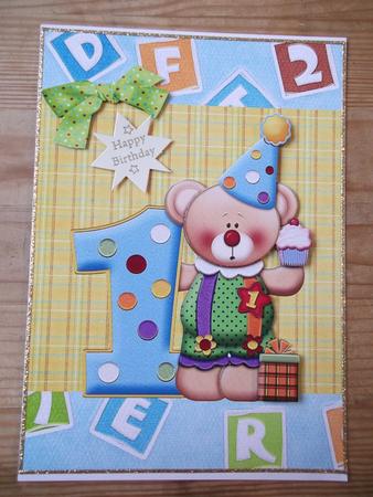 Little Bear with Cupcake Number 1 by Hayley Griffiths