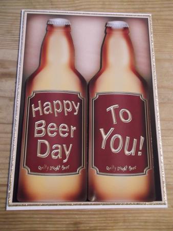 A5 Happy Beer Day Beer Gift Set 3D Decoupage by Hayley Griffiths
