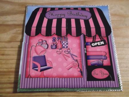 The Little Hairdresser Shop Shell Edged Corner Side Stacker by Hayley Griffiths