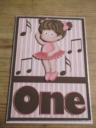 One Today! Ballerina Birthday Card by Hayley Griffiths