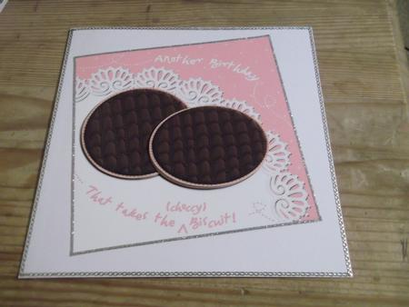 Chocolate Biscuits Birthday Quick Card N 3D Decoupage by Hayley Griffiths
