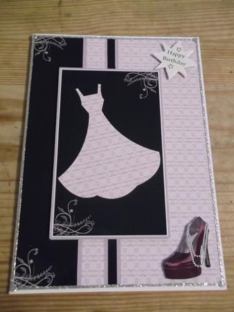 Pretty Dress Card Front by Hayley Griffiths