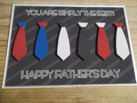 Father's Day Modern Tie Greeting Card Front by Hayley Griffiths