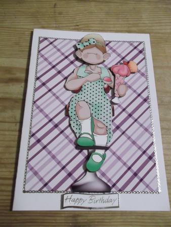 Diagonal Checks A4 Backing Paper in Purple by Hayley Griffiths