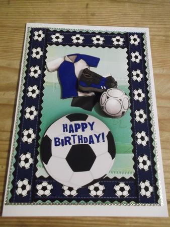 Football Crazy Happy Birthday - Blue by Hayley Griffiths