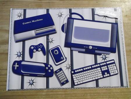 Blue Tecnic Card Front by Hayley Griffiths