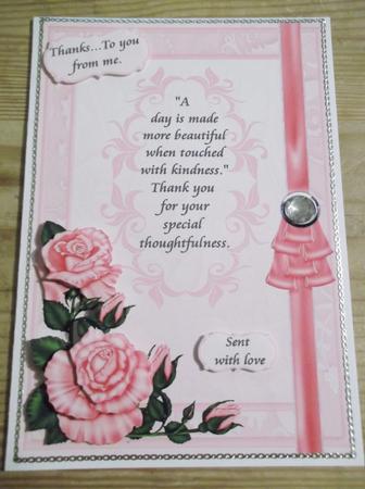 Pink Rose Thank You by Hayley Griffiths
