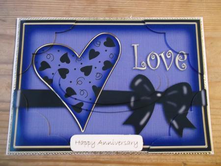 A5 Love Heart Scallop Corners and Pyramage by Hayley Griffiths
