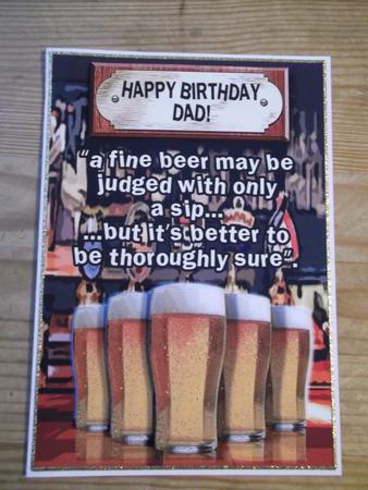 Happy Birthday Dad Pints of Beer by Hayley Griffiths