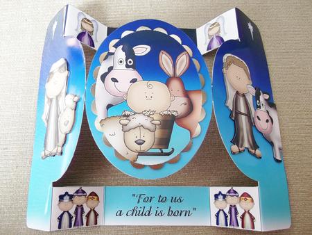 The Nativity Oval Pop Out by Hayley Griffiths