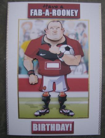 Red, Black and White Footballer Dude Ii by Hayley Griffiths