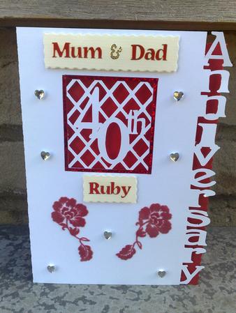 40th Anniversary Card by Hayley Griffiths