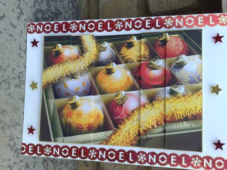 Christmas Baubles Side Stacker by Hayley Griffiths