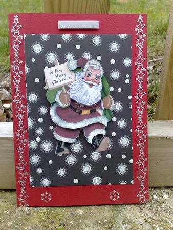Santa Great Size to 3D Onto the Front of Your Card by Hayley Griffiths