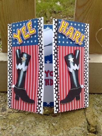 Line Dance Gatefold Card by Hayley Griffiths