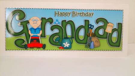 Birthday Grandad Large Dl Quick Card 3D Decoupage by Hayley Griffiths