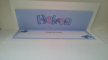 Birthday Helen Large Dl Matching Insert by Hayley Griffiths