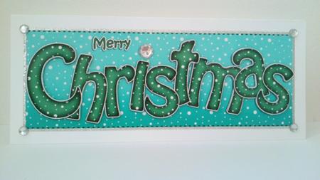 Large Dl Merry Christmas Quick Card 3D Decoupage by Hayley Griffiths