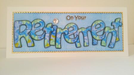Large Dl on Your Retirement Card & 3D Decoupage by Hayley Griffiths
