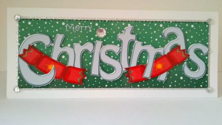 Large Dl Merry Christmas Quick Card 3D Decoupage by Hayley Griffiths