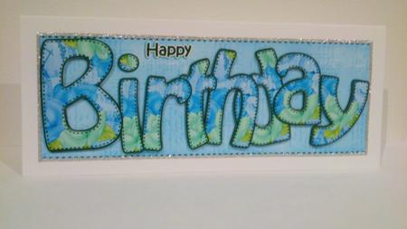 Large Dl Happy Birthday Card & 3D Decoupage by Hayley Griffiths