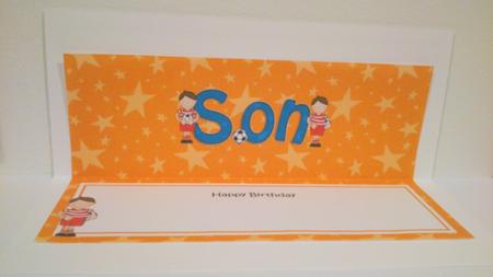 Boyz Birthday Son Large Dl Matching Large Dl Insert by Hayley Griffiths