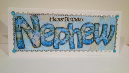 Birthday Nephew Large Dl Quick Card 3D Decoupage by Hayley Griffiths