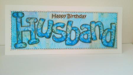 Large Dl Birthday Husband Quick Card N 3D Decoupage by Hayley Griffiths