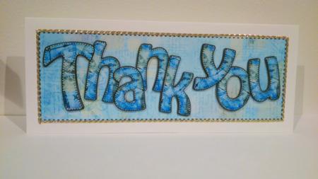 Large Dl Thank You Card & 3D Decoupage by Hayley Griffiths